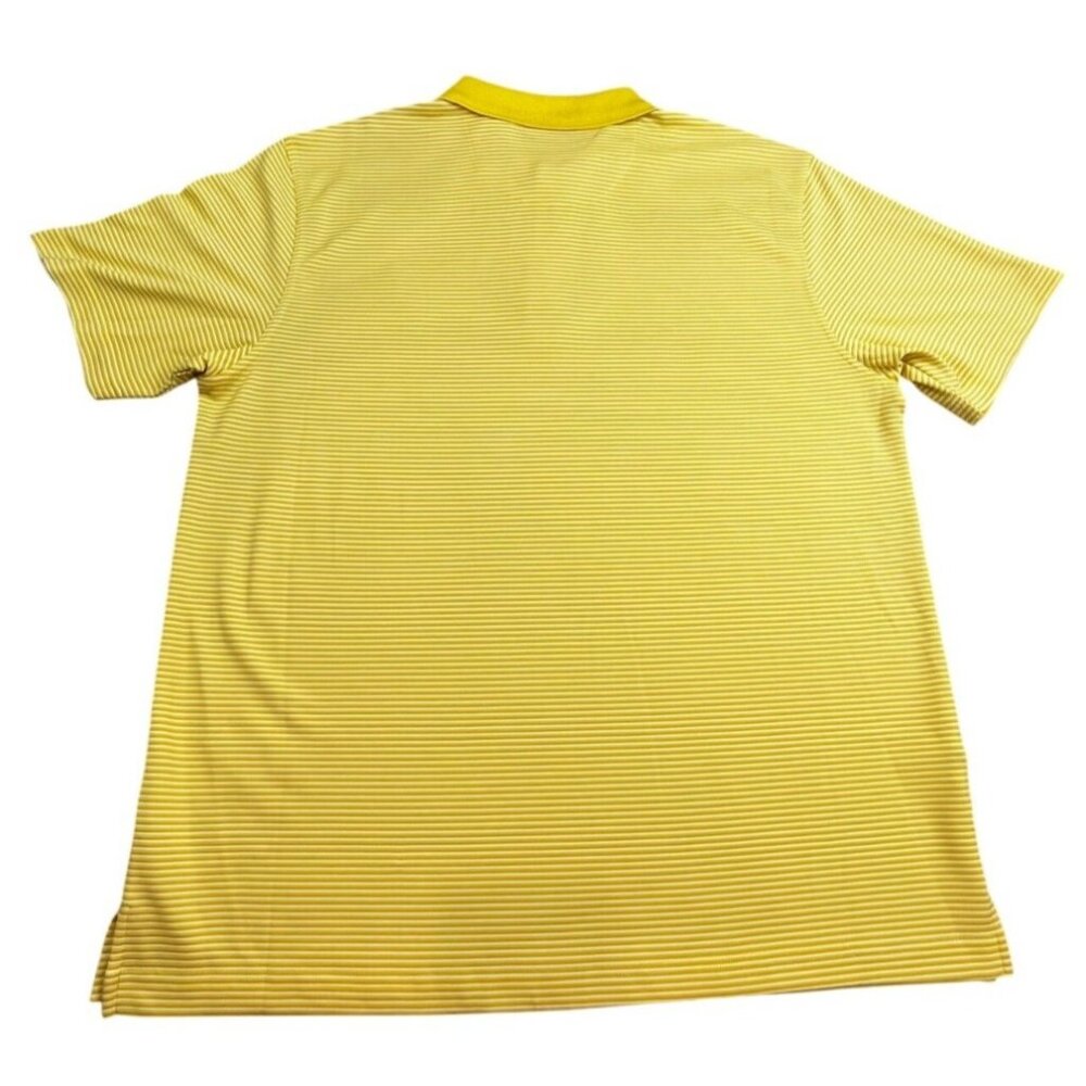 Los Angeles Rams Polo Mens XL Yellow Striped Shirt Cubavera Embroidered Stretch - Picture 2 of 7
